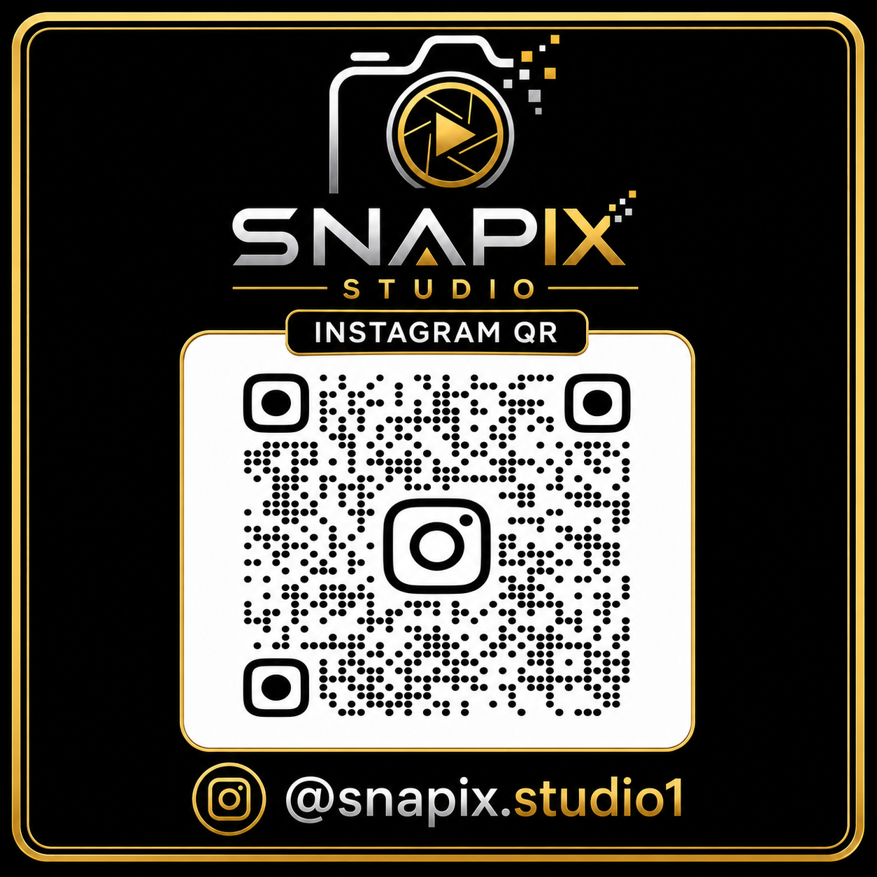 Instagram QR code for Snapix Studio